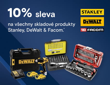 10% discount on Stanley, DeWalt & Facom*