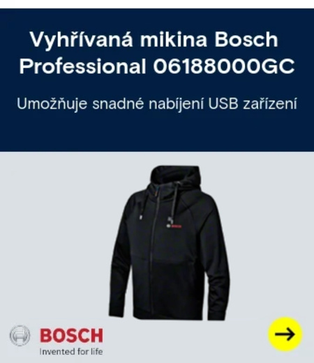 Vyhřívaná mikina Bosch Professional 06188000GC