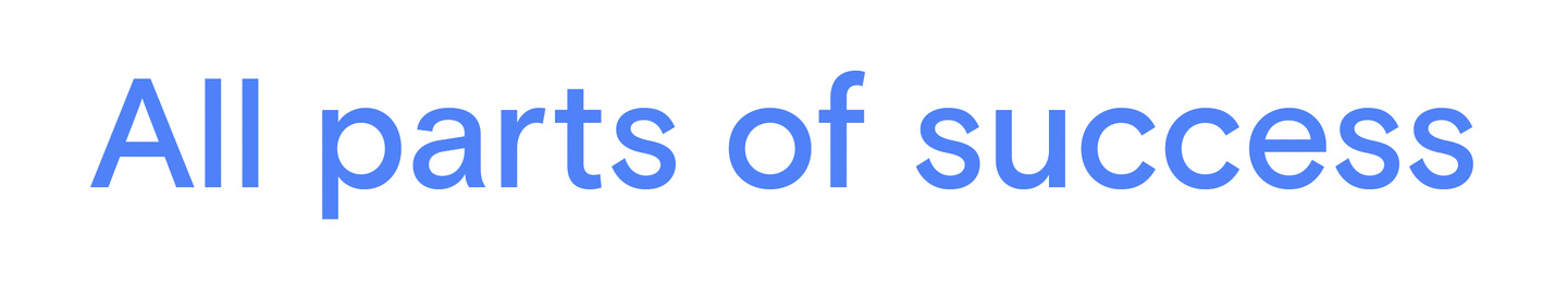 All parts of succes