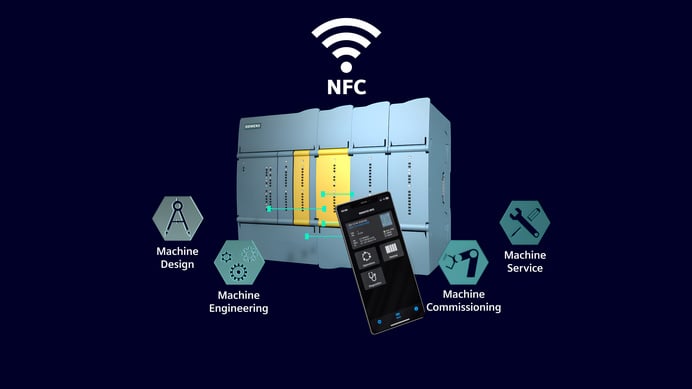 NFC Deep Blue mit dunkelblauen Hintergrund