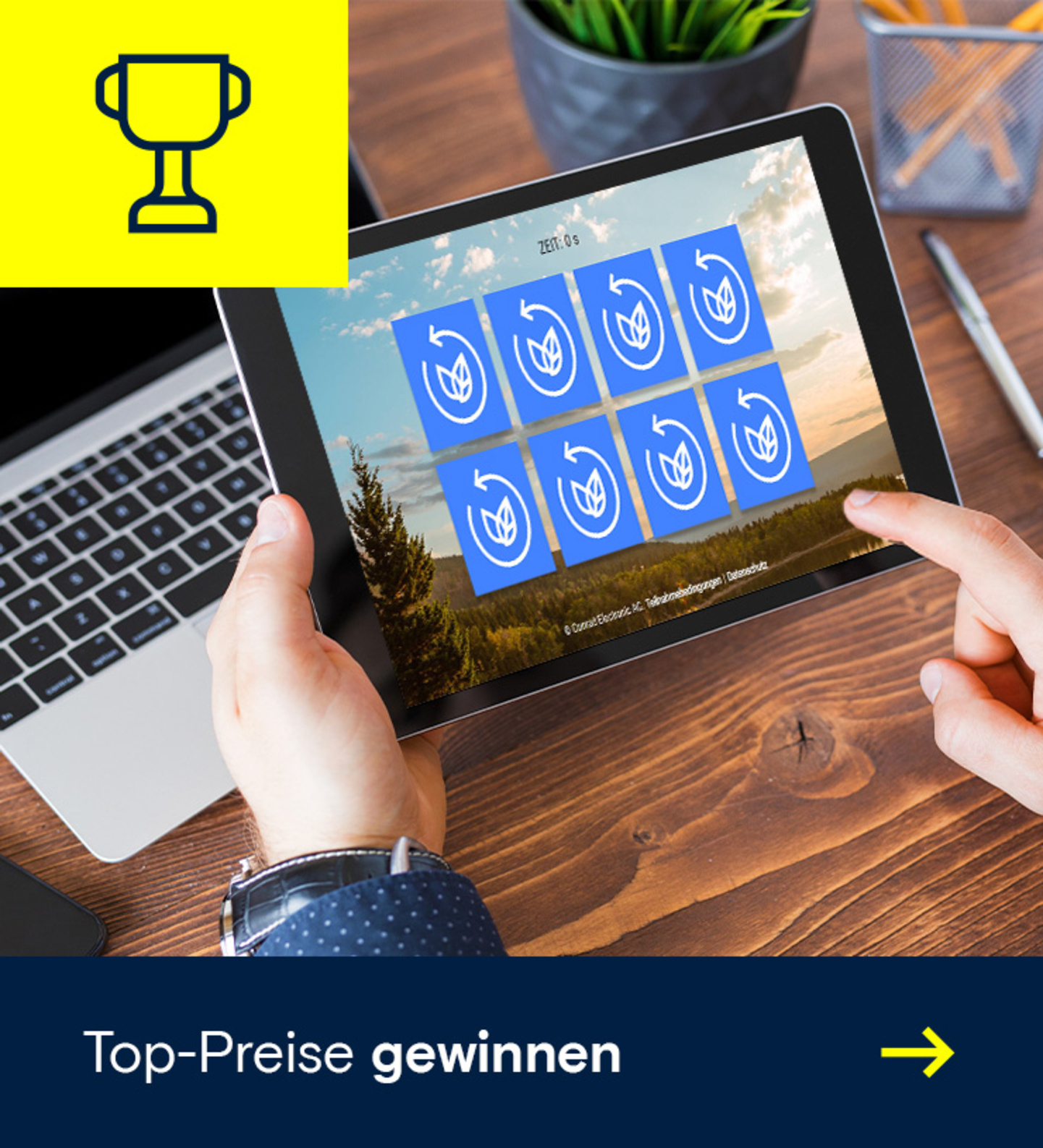 Spiel gewinnen, Gutschein sichern und an der grossen Hauptverlosung teilnehmen  →