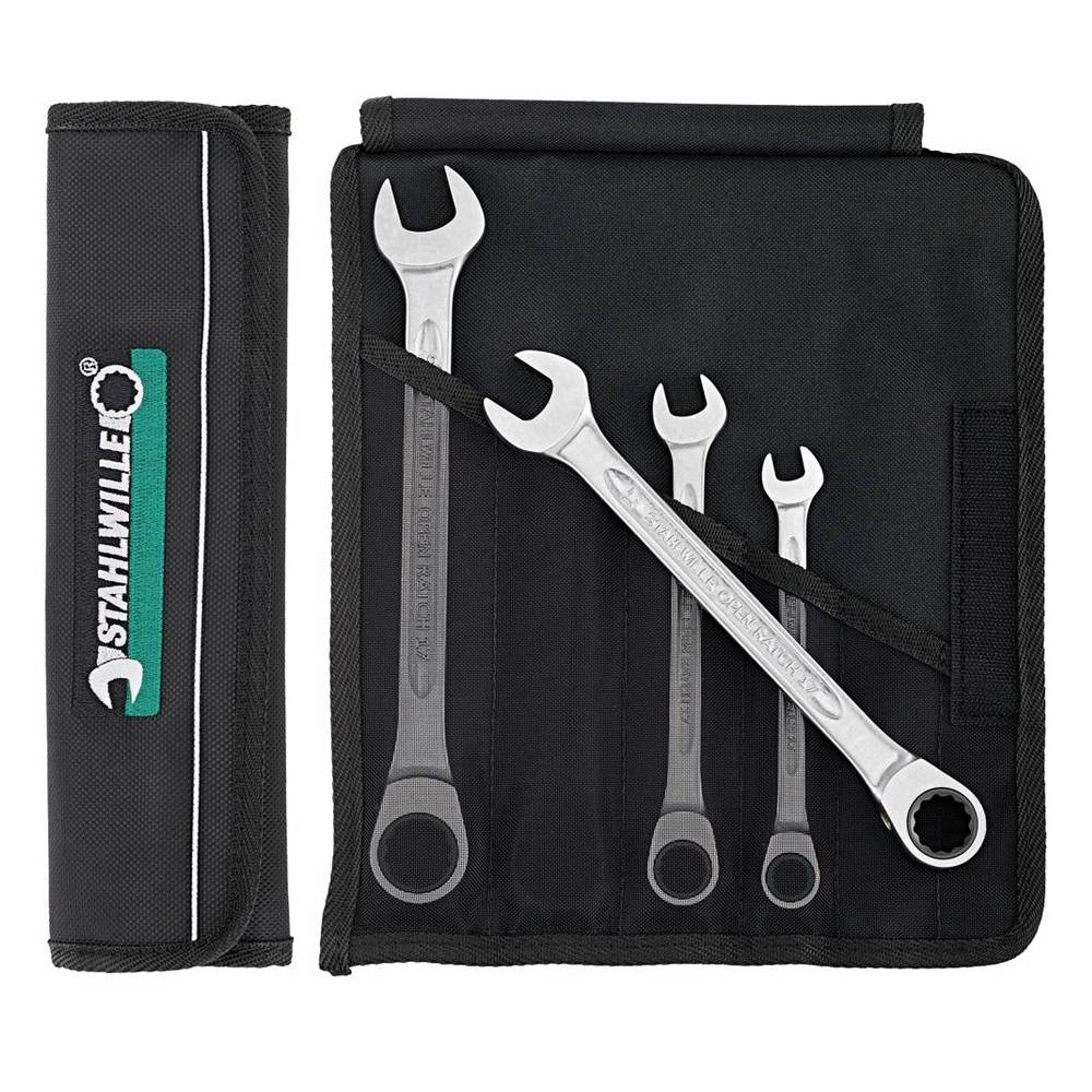 4-dielna sada račňových kombinovaných kľúčov