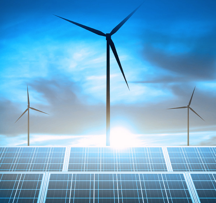 Strom durch erneuerbare Energien