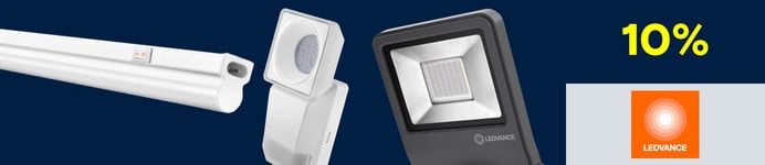  Lichtprodukte mit "10%" Rabatt und dem LEDVANCE Logo abgebildet.