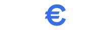 Icon eines Eurozeichens in blau