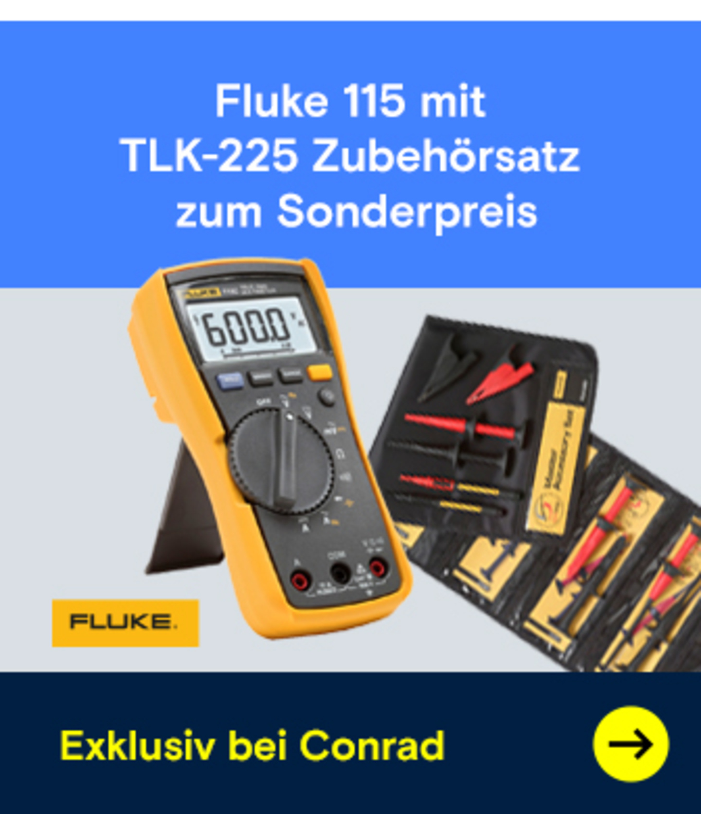 Fluke 115 / TLK-225 Multimeter Elektro