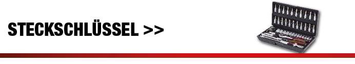 Kompakte Produktgrafik eines professionell bestückten KS Tools Steckschlüssel-Satzes im schwarzen Systemkoffer unter der Überschrift „Steckschlüssel“.