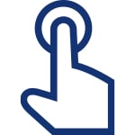 Pictogramm Touch-Pad Interaktion