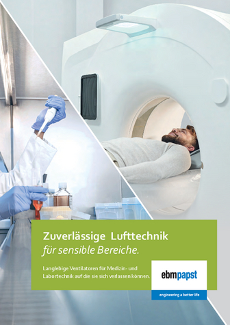 Titelabbildung der ebm-papst Broschüre „Zuverlässige Lufttechnik“