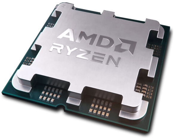 AMD Ryzen Prozessor im Detail auf Leiterplatte.