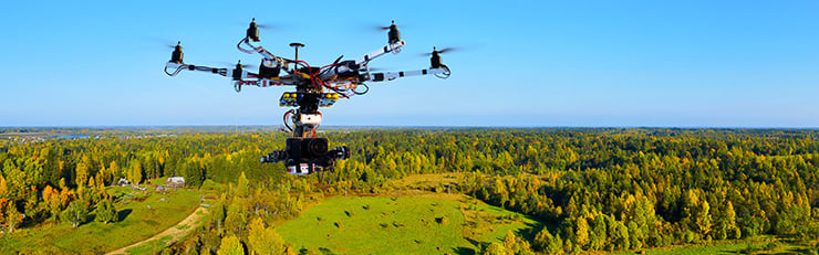 Drohnen in der Forst- und Landwirtschaft →