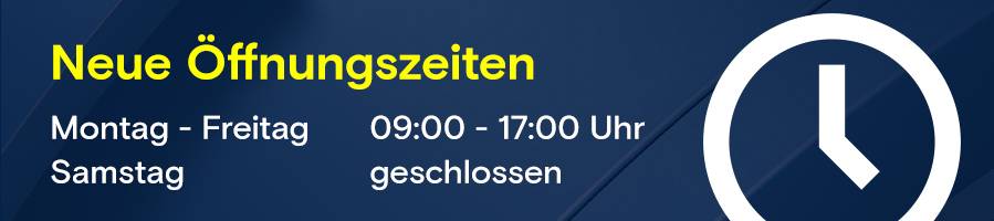 Öffnungszeitenbanner