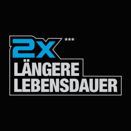 2 x längere Lebensdauer