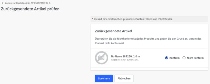 zurückgesendete Artikel prüfen zurückgesendete Artikel prüfen
