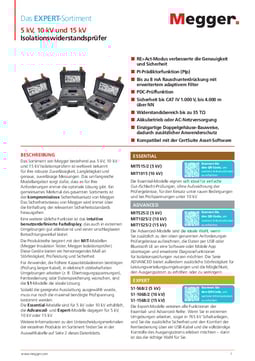 Download Datenblatt Megger Hochspannungs-Isolationsprüfgeräte der Reihe Expert