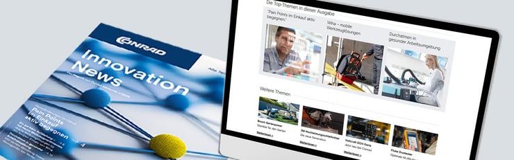 Magazin am Desktop und physisch Innovation News 2025 / 02