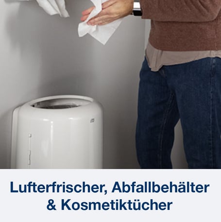 Lufterfrischer, abfallbehälter & Kosmetiktücher