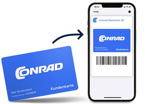 Abbildung Analoge Kundenkarte wird zur digitalen Wallet hinzugefügt