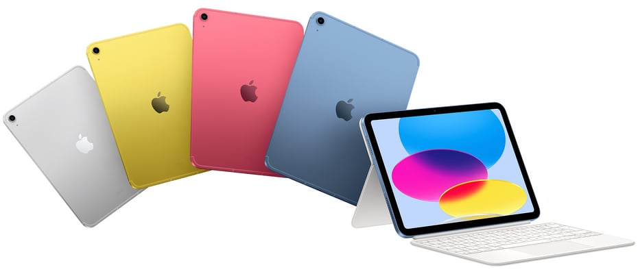 Gruppenbild vom iPad in allen Farben