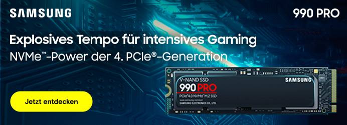 Samsung 990 PRO - Explosives Tempo für intensives Gaming