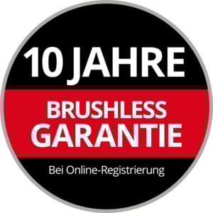 Einhell 10 Jahre BRUSHLESS Garantie Logo