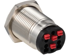 Produktabbildung Rückansicht TRU Components TC-13224148 ONPOW6316F-10E/Q/G/12V/S Drucktaster 36 V DC/AC