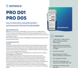 Datenblatt Senseca PRO D01 und PRO D05
