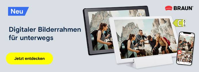 Digitaler Bilderrahmen für unterwegs