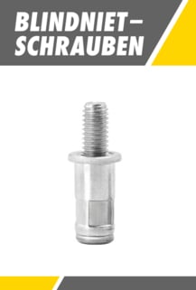 Das Bild zeigt eine einzelne, silberne Magazin-Blindniete, die schräg von links unten nach rechts oben ausgerichtet ist, mit dem Wort "MAGAZIN" im oberen Bereich.