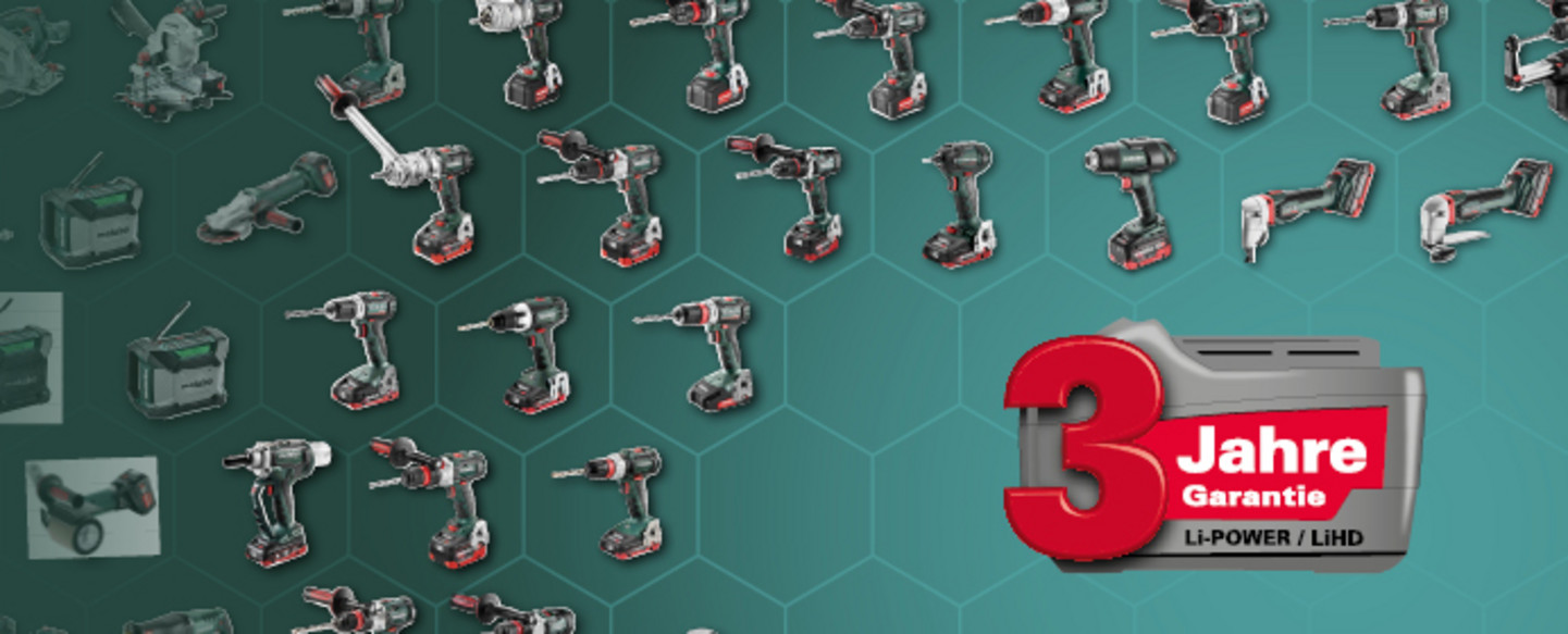 Metabo – 3 Jahre Akkupack Garantie