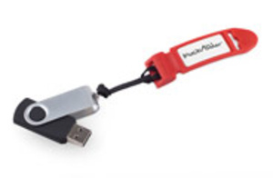 USB-Stick mit Kennzeichnung und Klettband