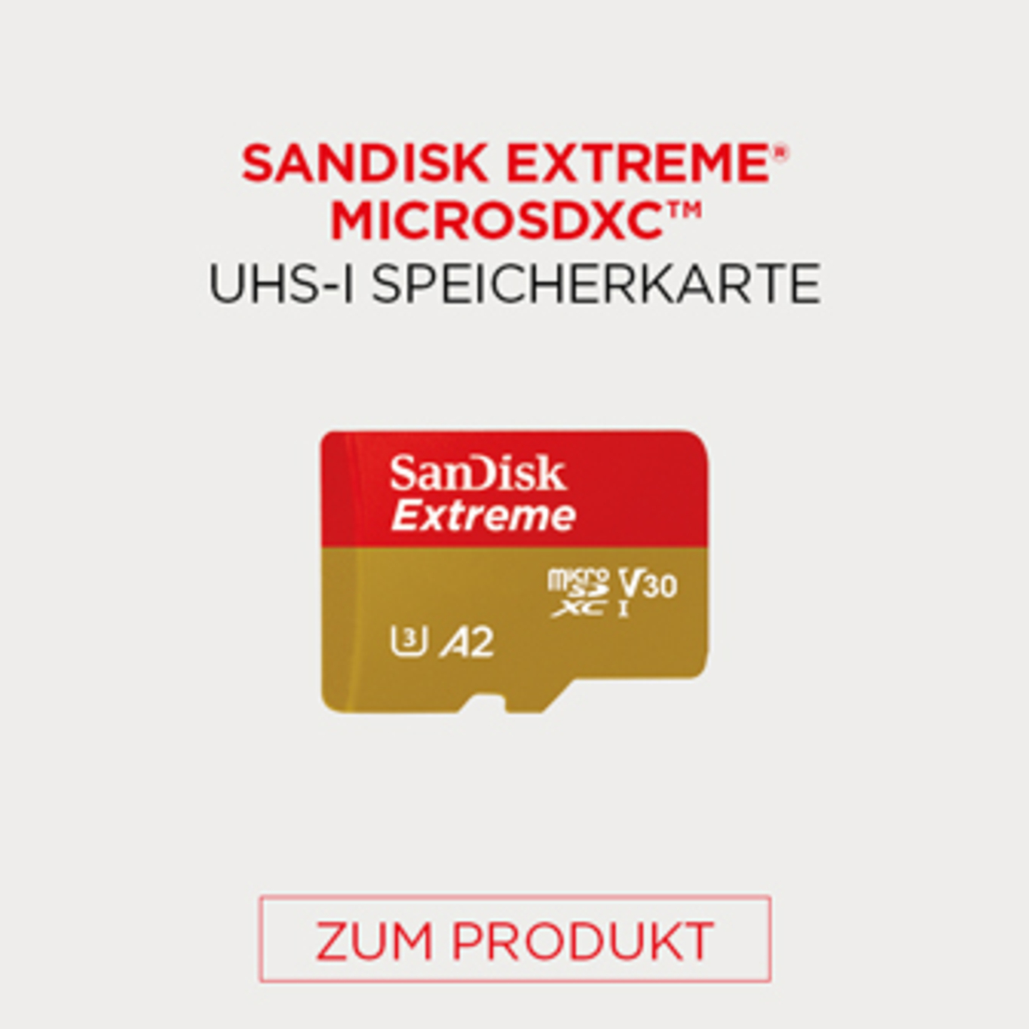 Sandisk Extreme MICROSDXC UHS-I Speicherkarte