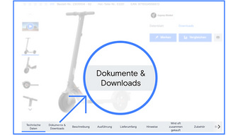 Download Bereich der ProduktDetailSeite