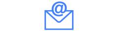 Icon das eine Email darstellt in blau