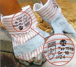 Markierung Schutzhandschuhe