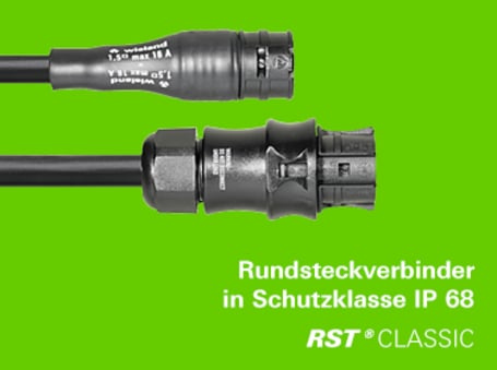 Rundsteckverbinder in Schutzklasse IP 68
