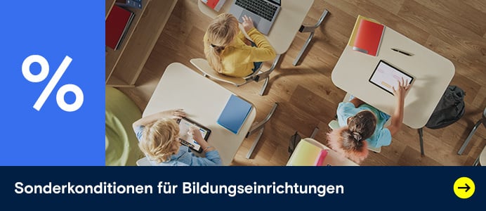 Sonderkonditionen für Bildungseinrichtungen