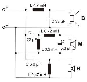 Schaltbild Frequenzweiche