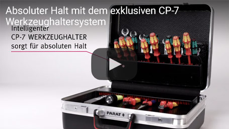 Absoluter Halt mit dem exklusiven CP-7 Werkzeughaltersystem | PARAT Koffer