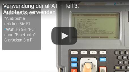 Verwendung der aPAT – Teil 3: Autotests verwenden