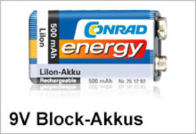 Conrad Energy 9V Block-Akkus