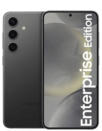 Samsung Galaxy S24 5G Enterprise Edition Smartphone zeigt Vorder- und Rückseite.