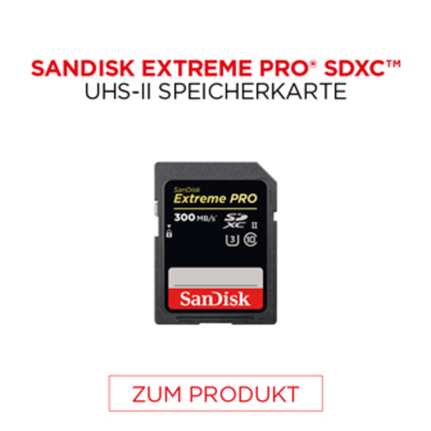 Sandisk Extreme Pro SDXC UHS Speicherkarte