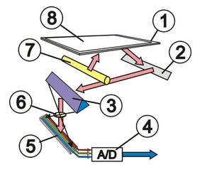 Aufbau eines Flachbettscanners