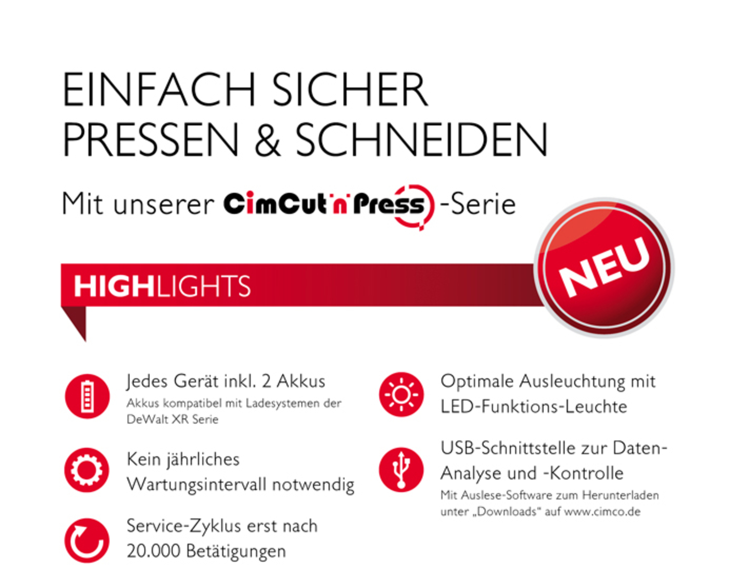 Einfach sicher pressen & schneiden