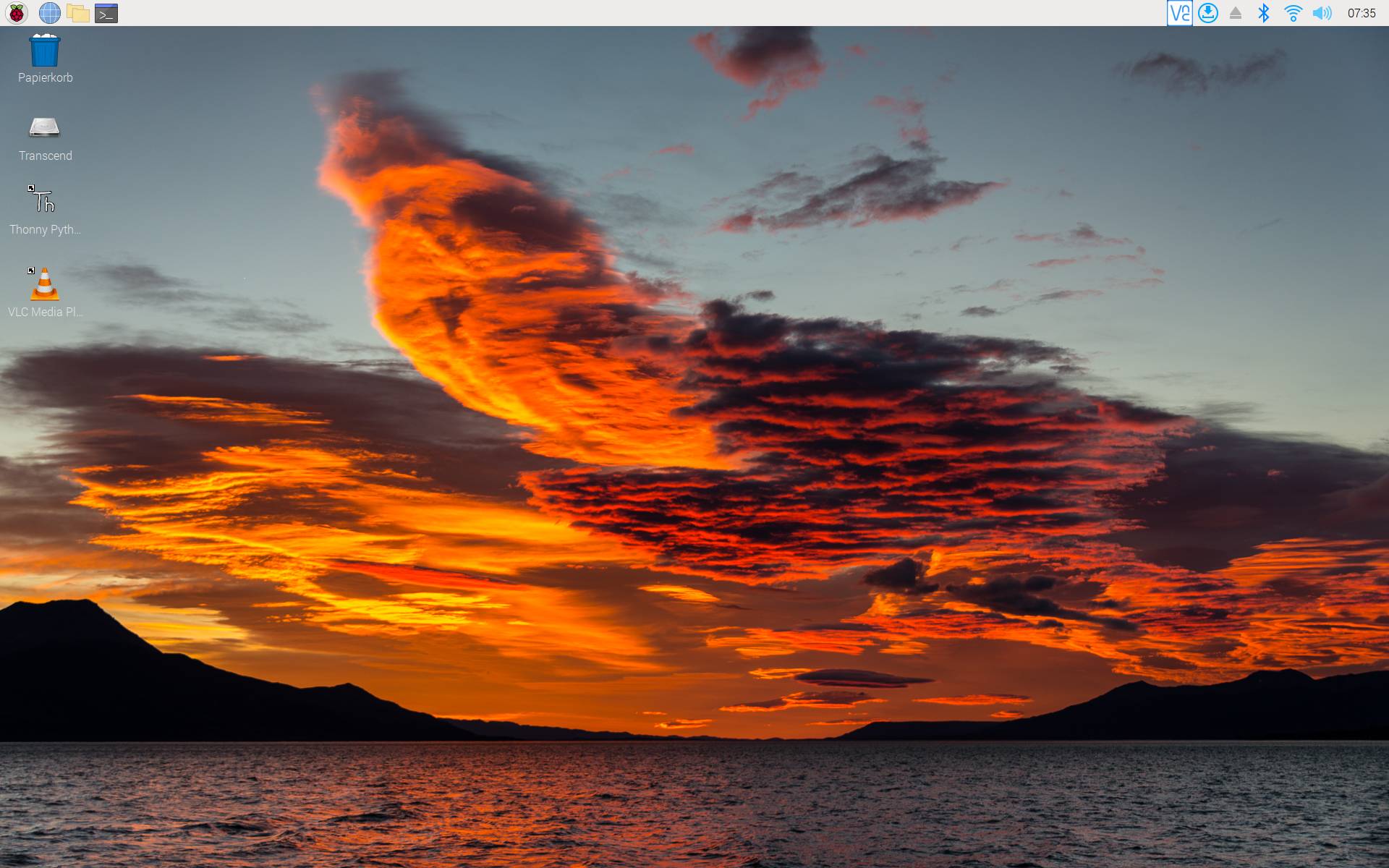 Raspberry Startbildschirm