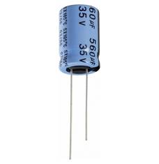 Radially wired electrolytic capacitor