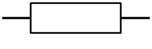Symbole de commutation pour une résistance fixe