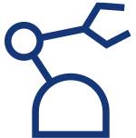 Piktogramm Automatisierung und Fertigungsunterstützung