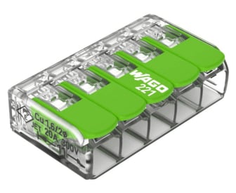 Produktabbildung Wago Verbindungsklemme 221-425 Grün